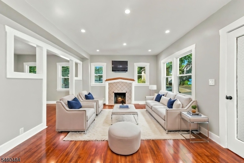 living room virtually staged