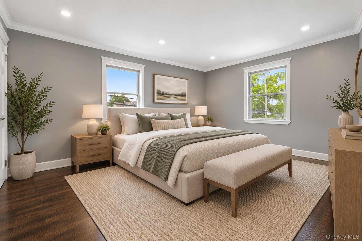 virtually staged Bedroom 1
