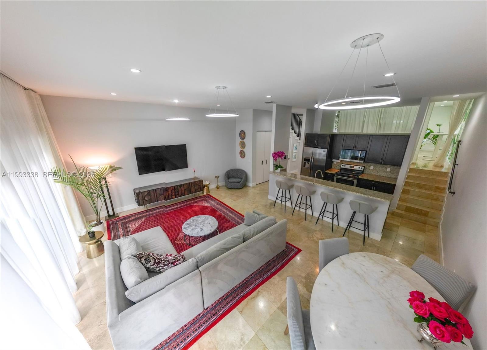 Living Area Layout/w stairs to Formal Dining Room