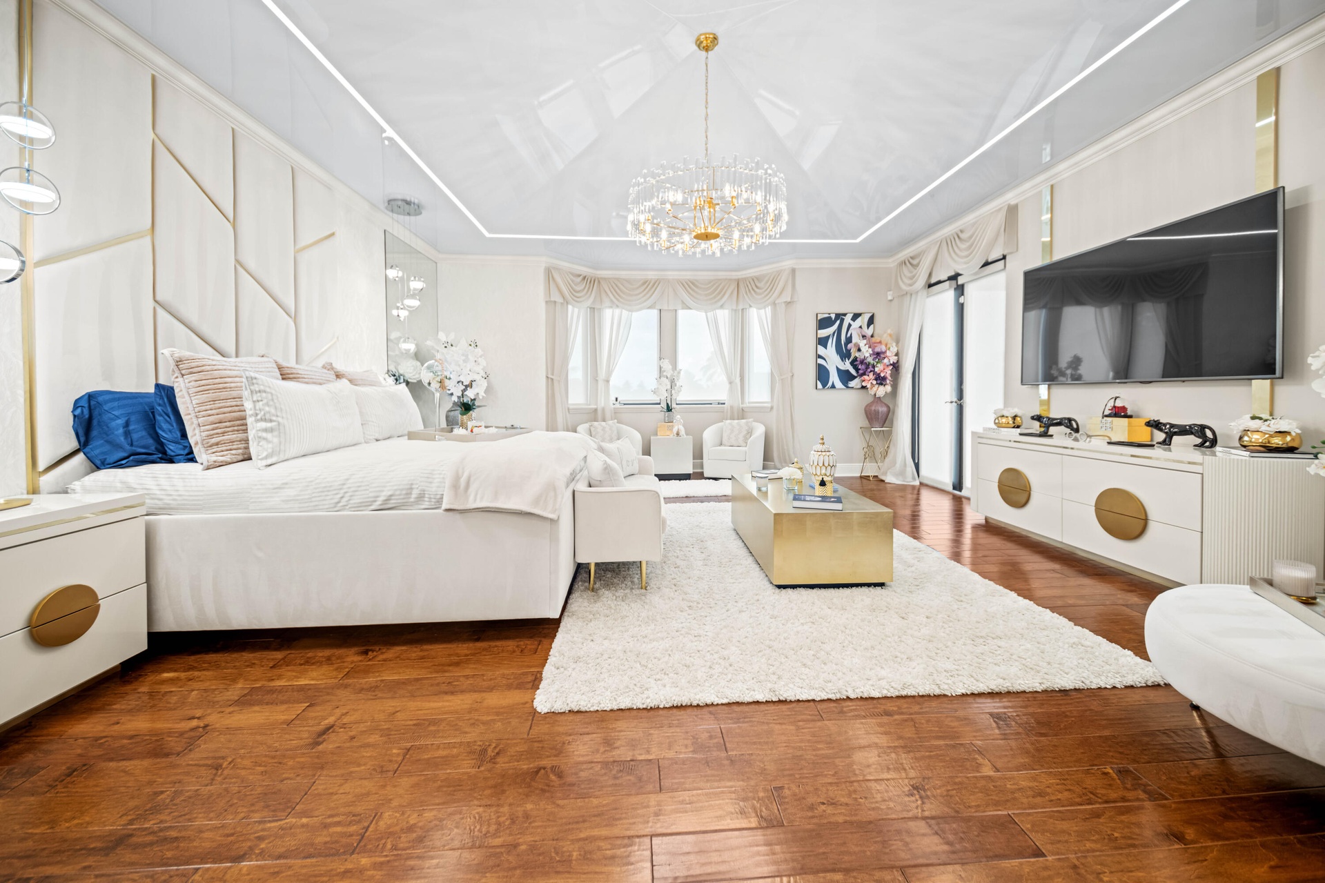 Primary Suite with Built in wall furniture
