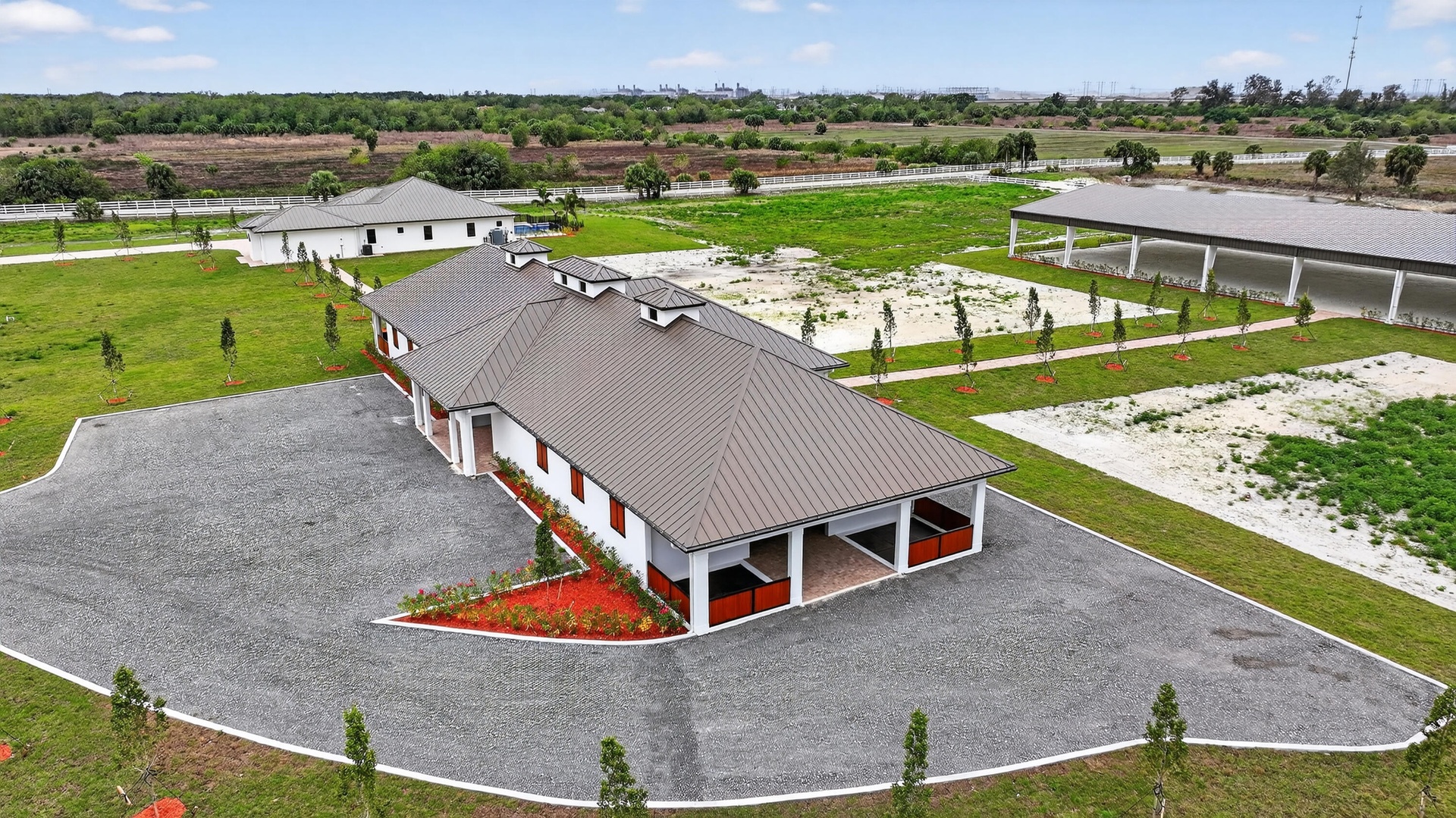 12 stall Barn and cover arena