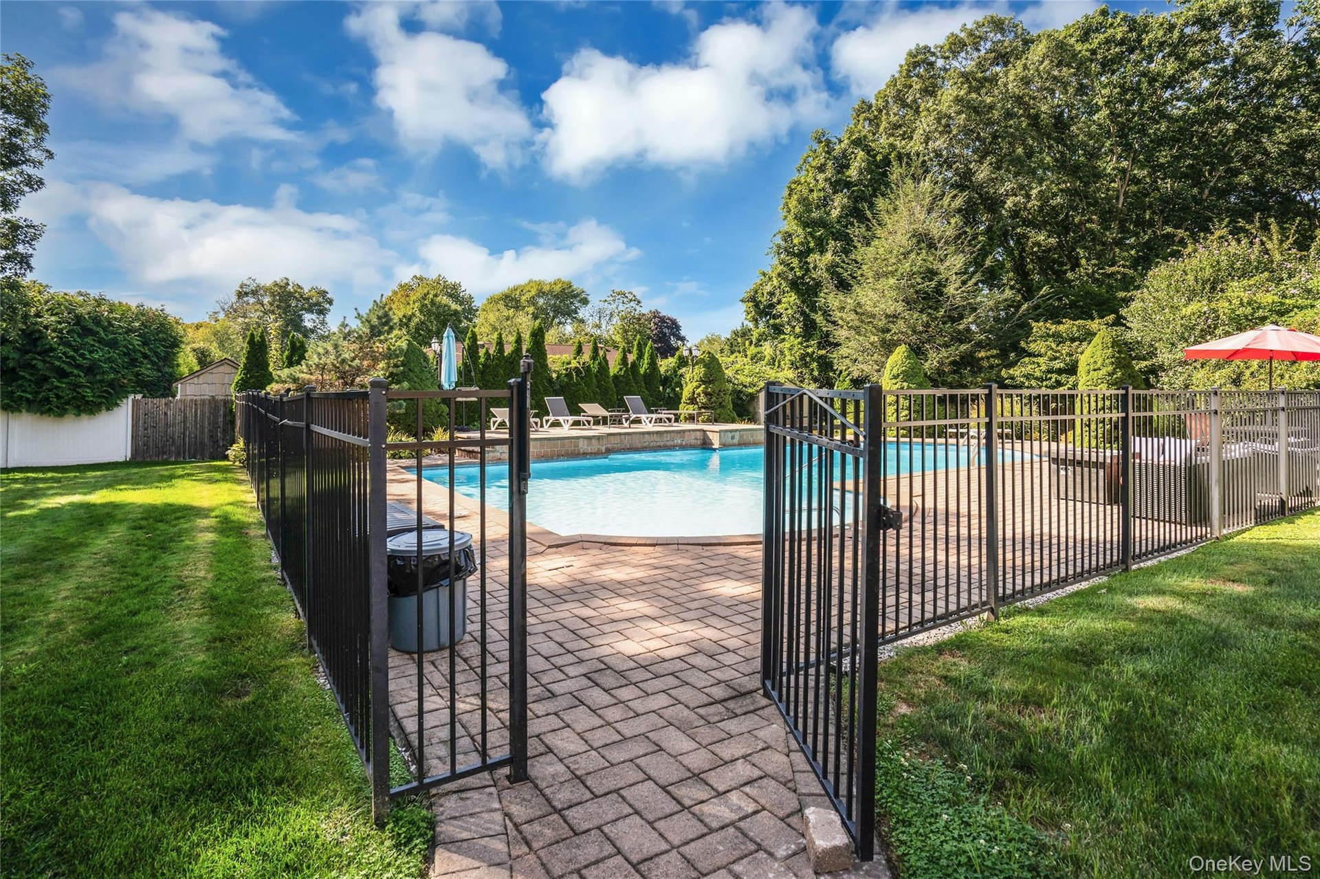 Pool has is surrounded by executive fencing.