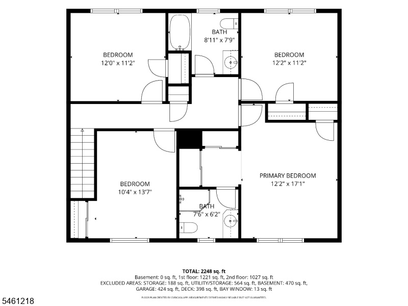 Second Level Floor Plan