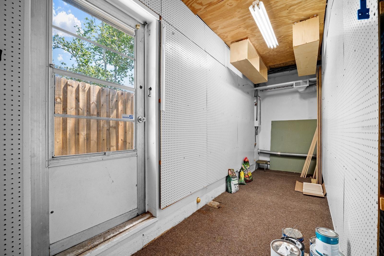 half garage/utility room