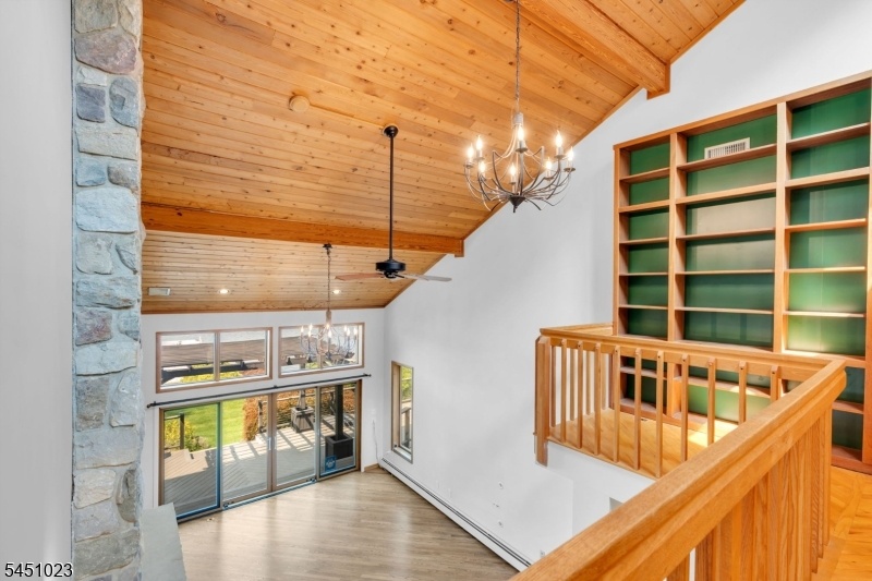 Loft overlook, library