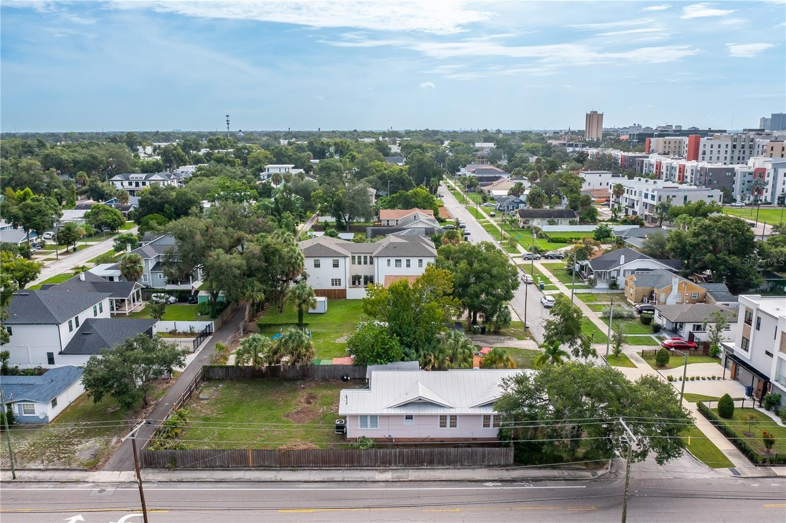 Oversized corner lot, at the intersection of West Park Avenue & North Boulevard. The beautiful oak tree sits in easement, and should not impede any fu