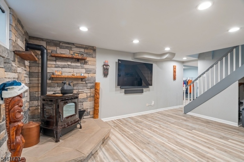 Family Room With Pellet Stove