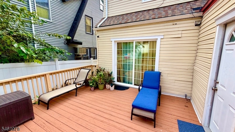 Deck in the backyard
