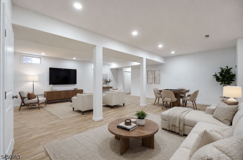 Basement virtually staged