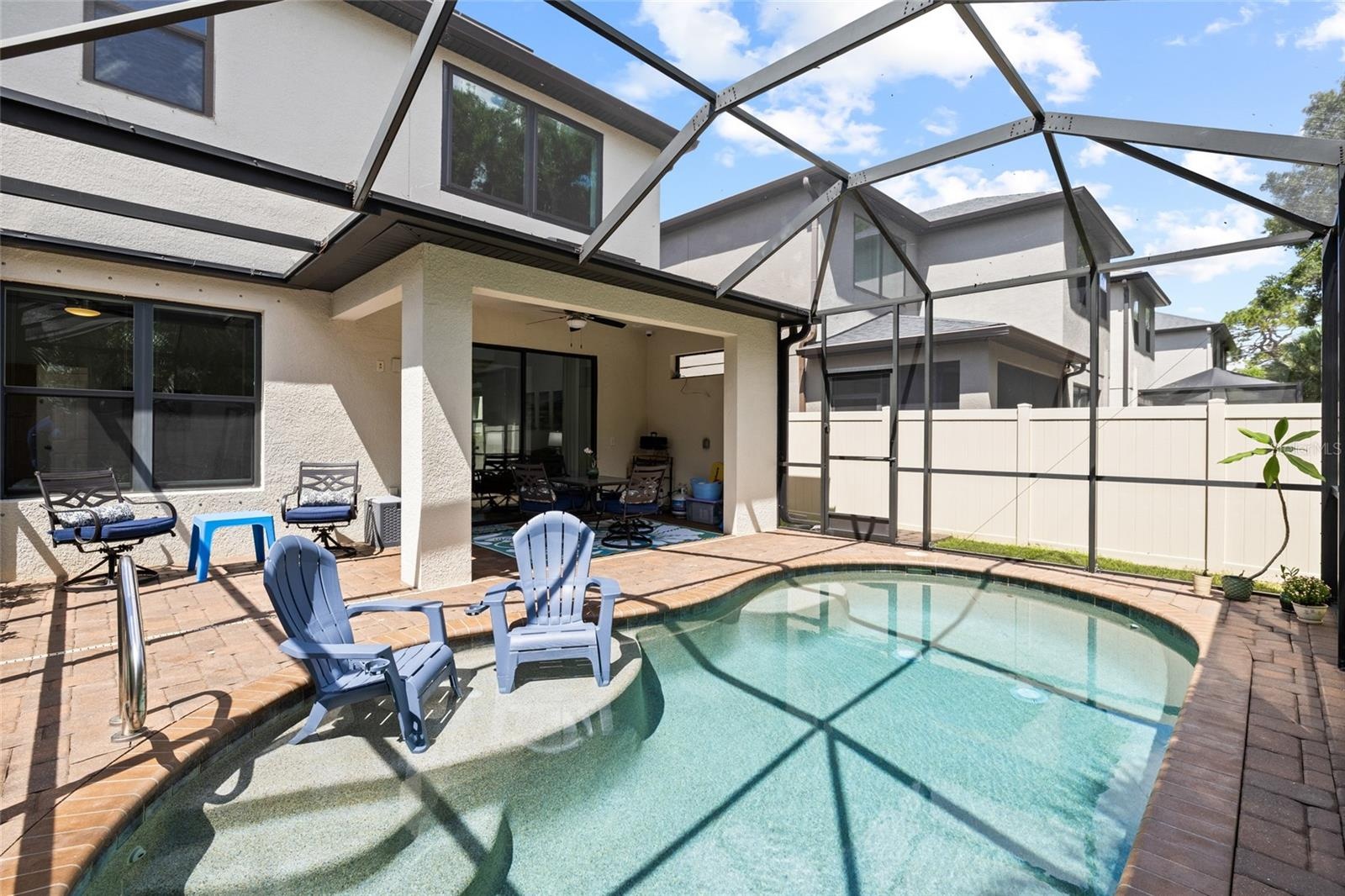 Pool area looking toward house.
