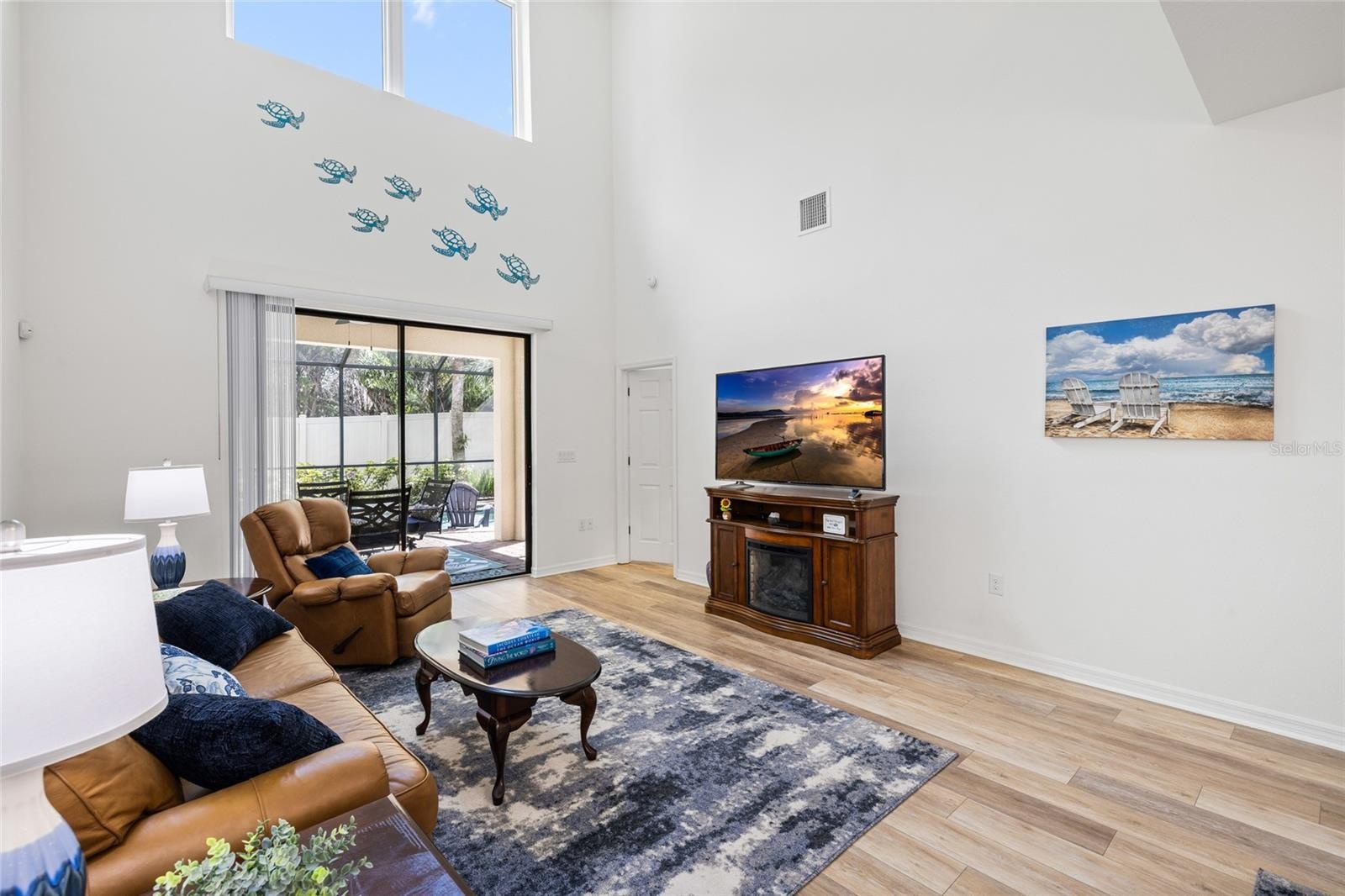 Great room looking toward pool and primary suite