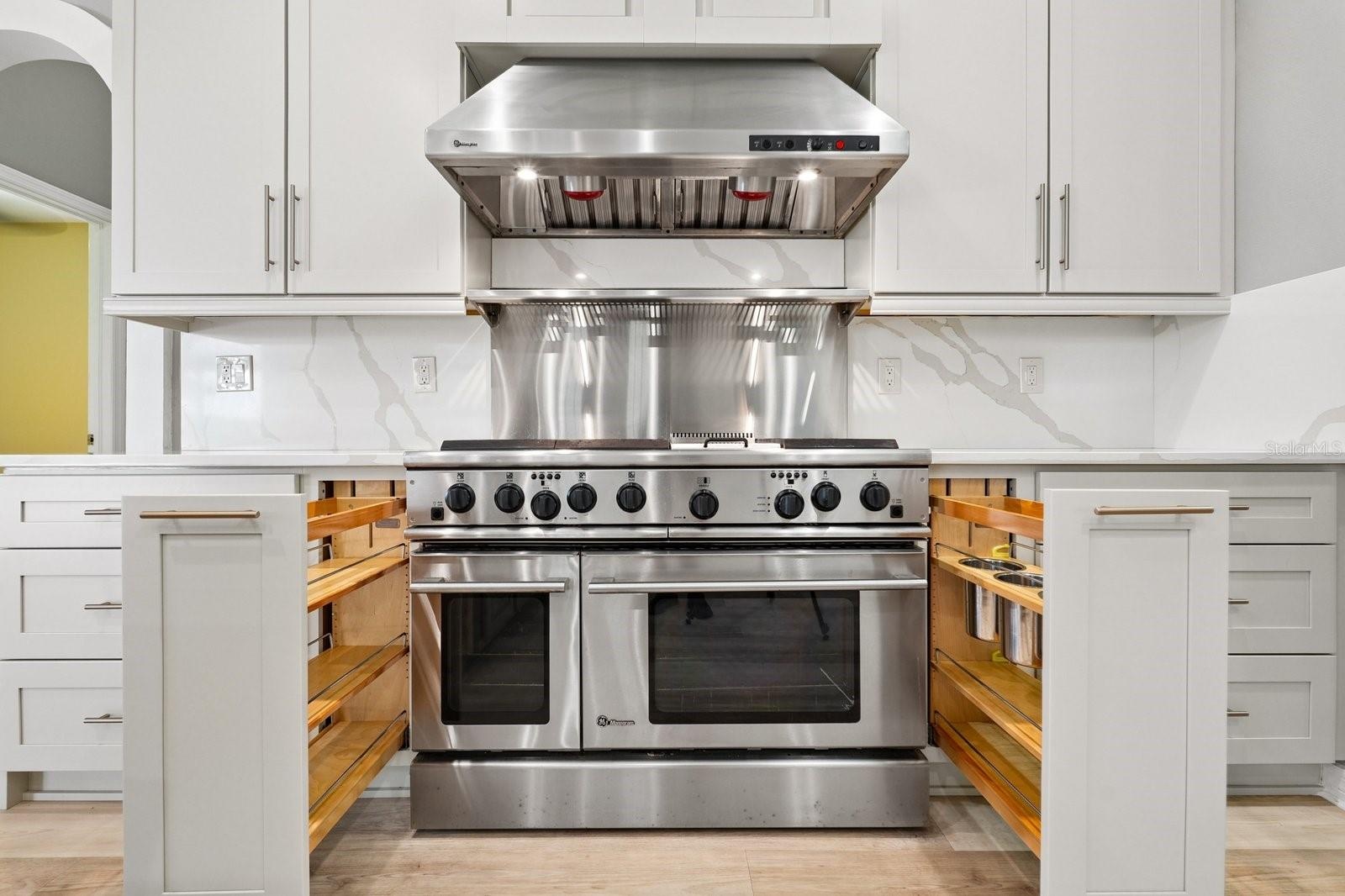 Custom Cabinetry with Pull-Outs