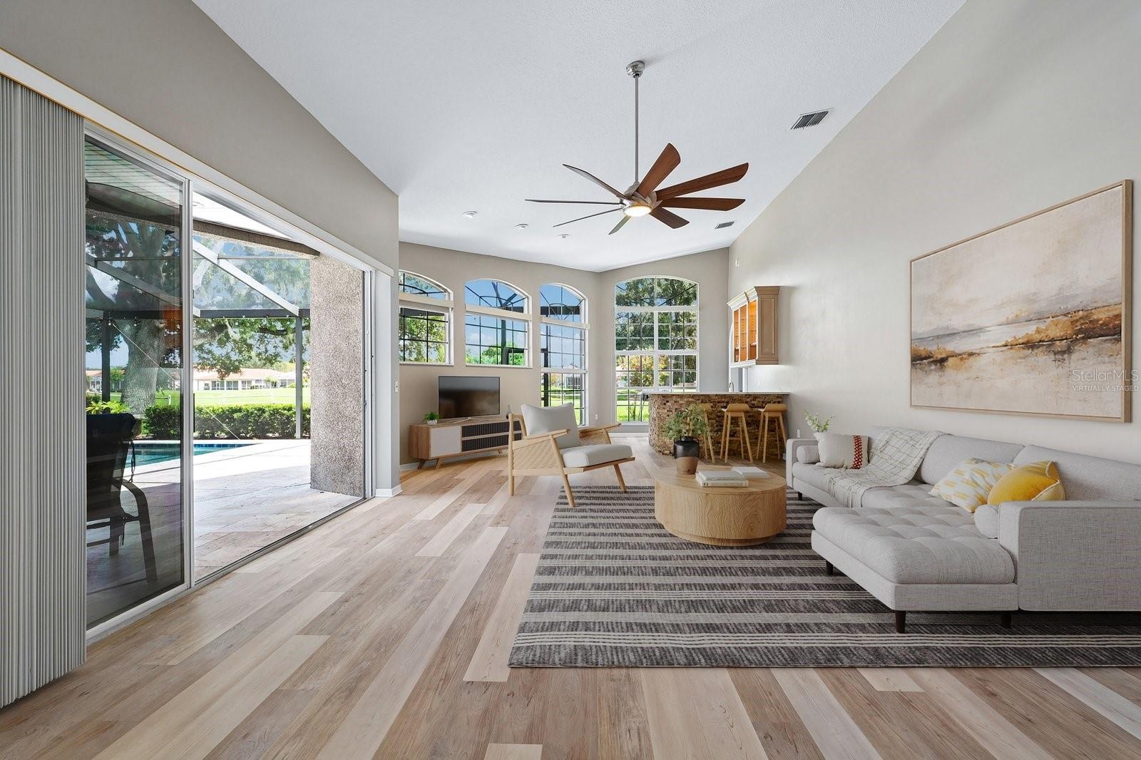 Virtually Staged Family Room
