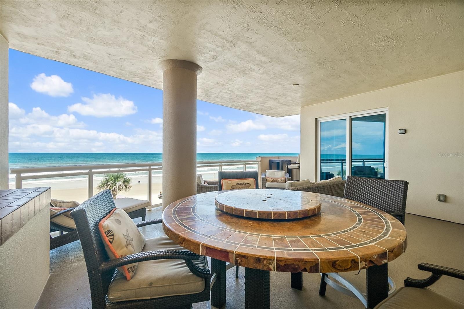 Large oceanfront balcony