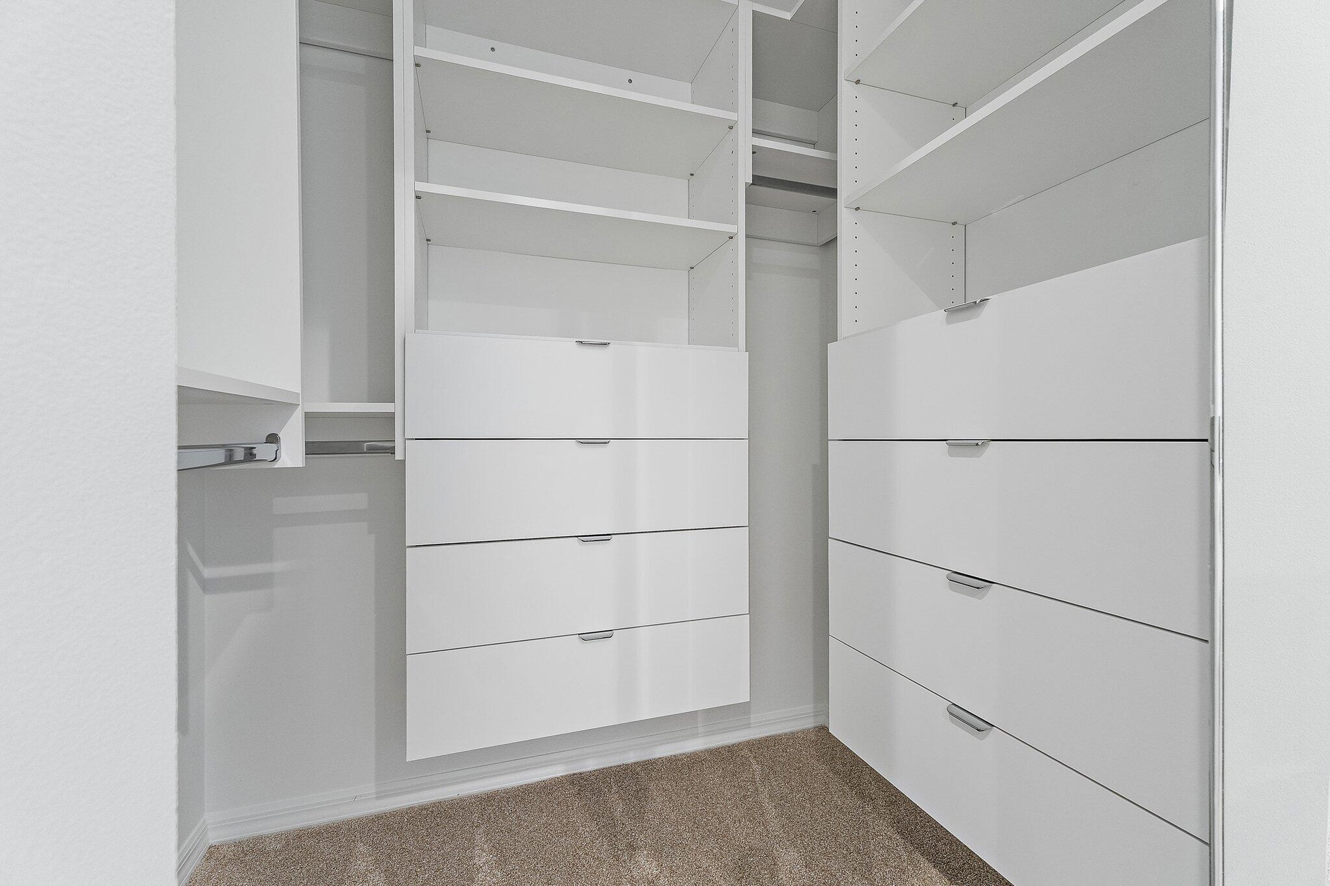 All closets are built out
