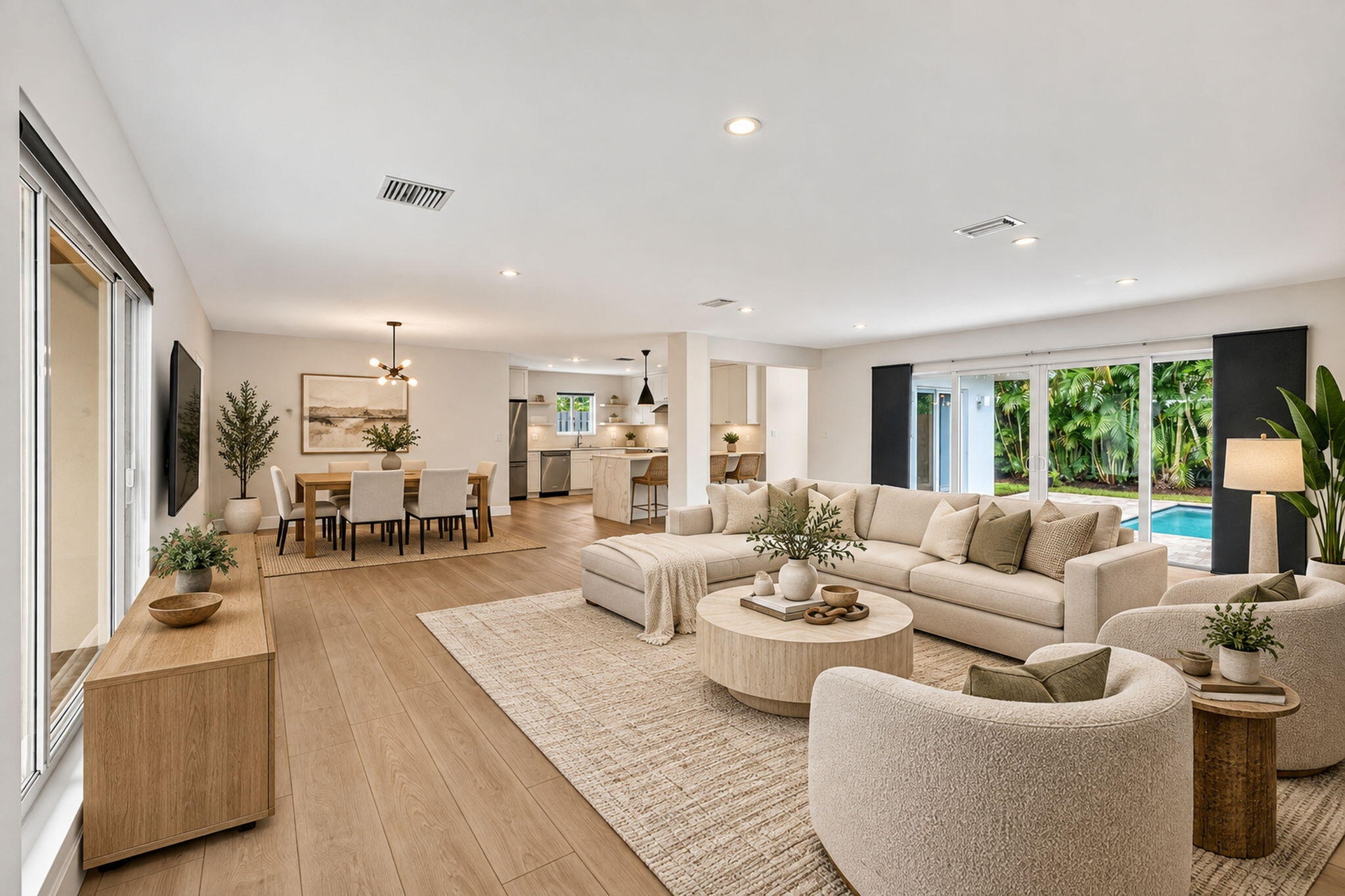 Living/Dining Room Virtually Staged