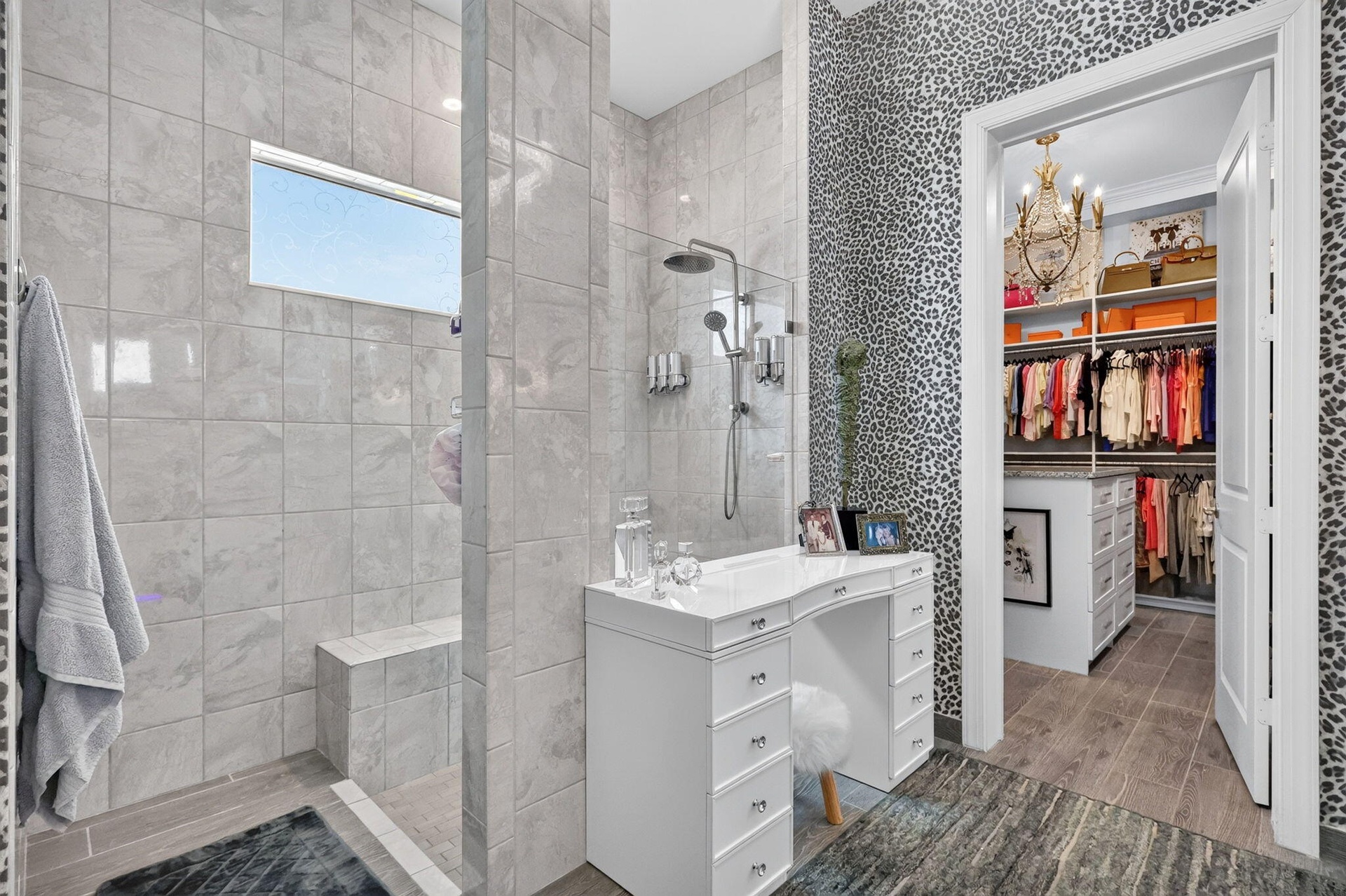 Large walk in shower