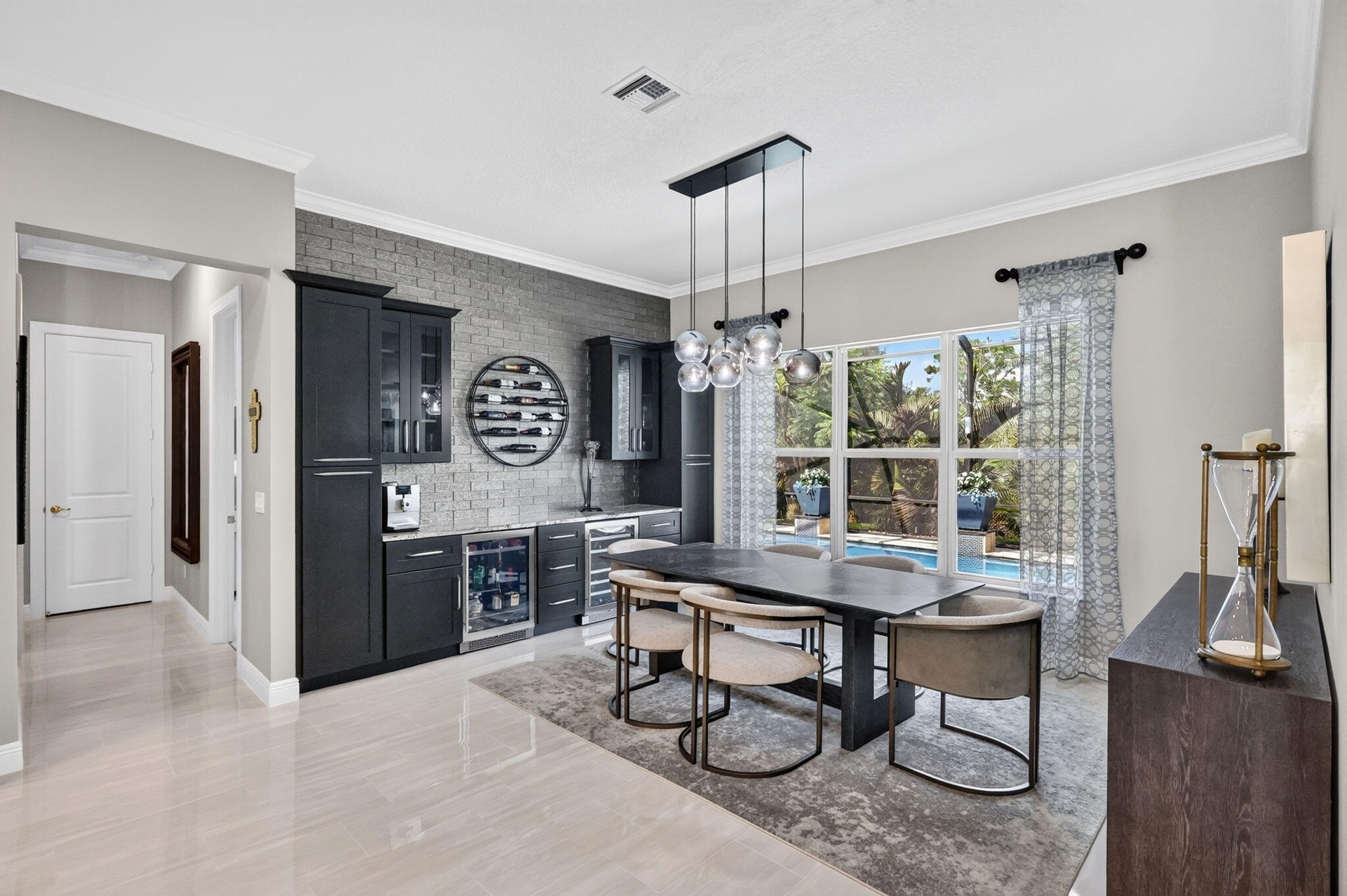 Custom Bar / Nook Area with wine and beverage chillers for additional entertaining