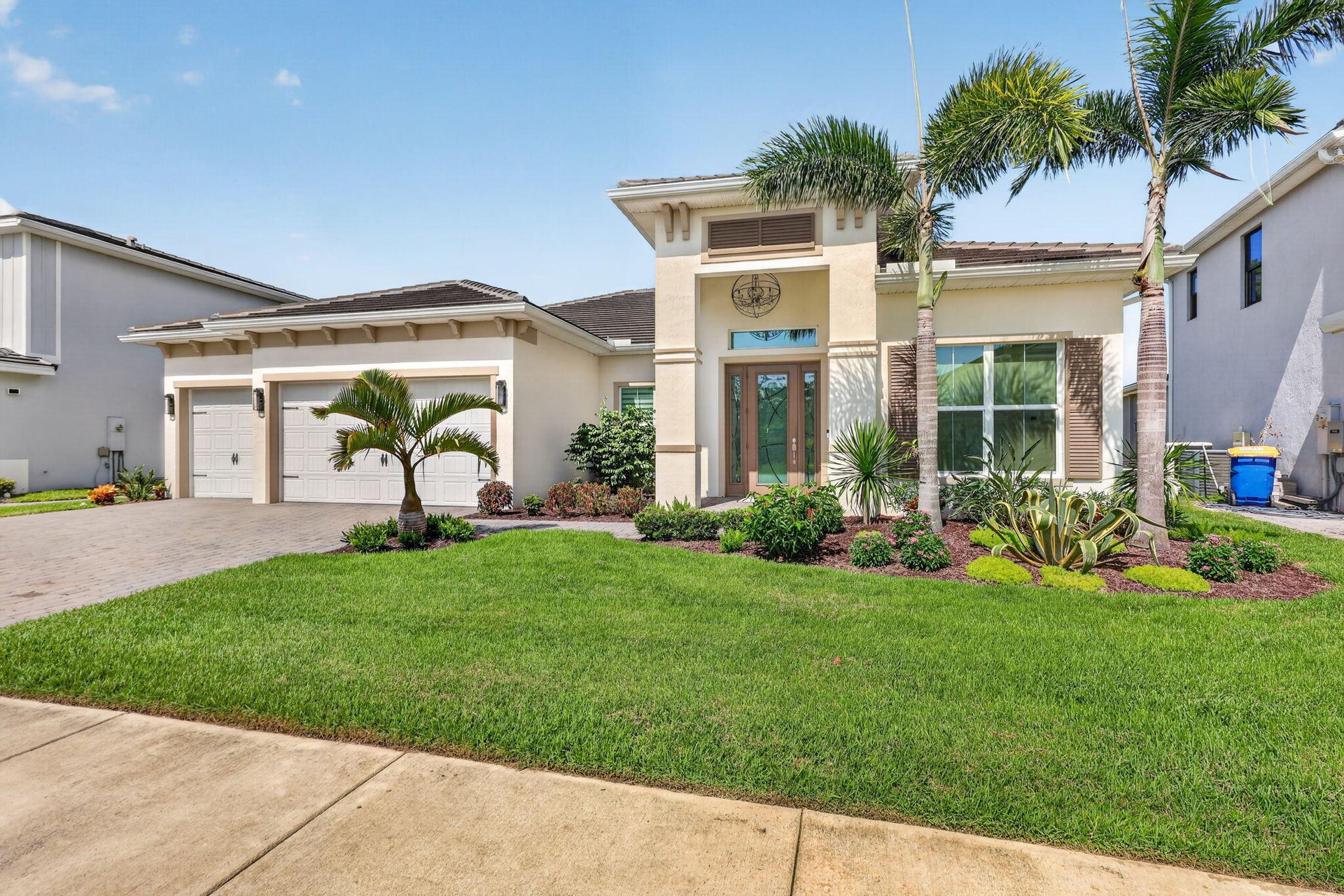 Lovely Front View with Custom Landscaping