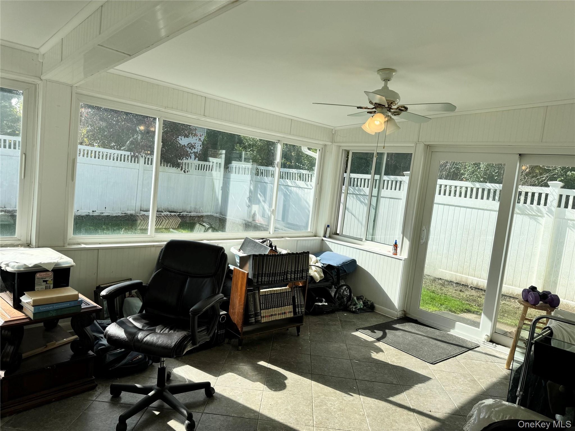 Rear enclosed sunroom