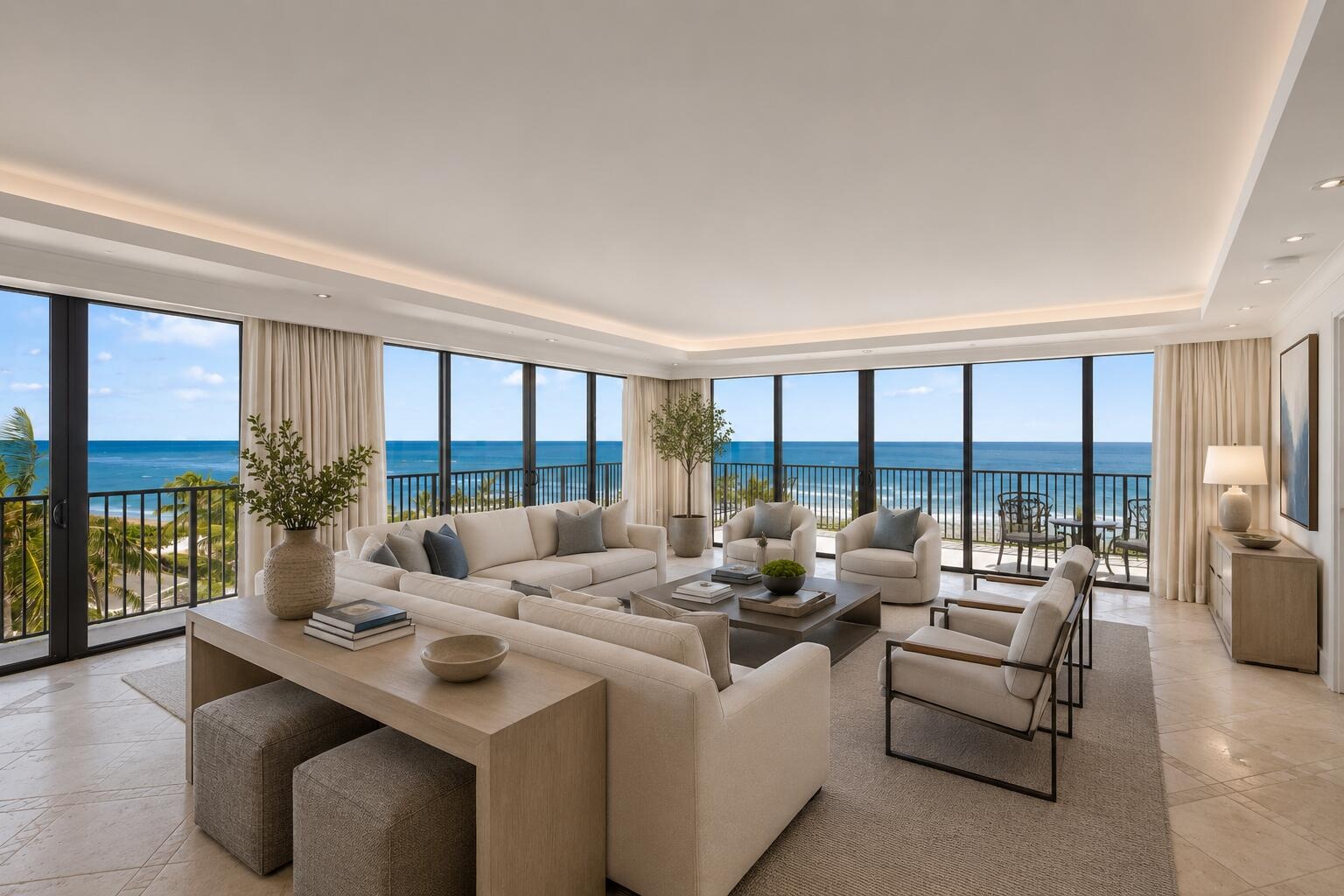 Virtually Staged living room