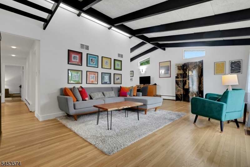 Living room, hard wood floors