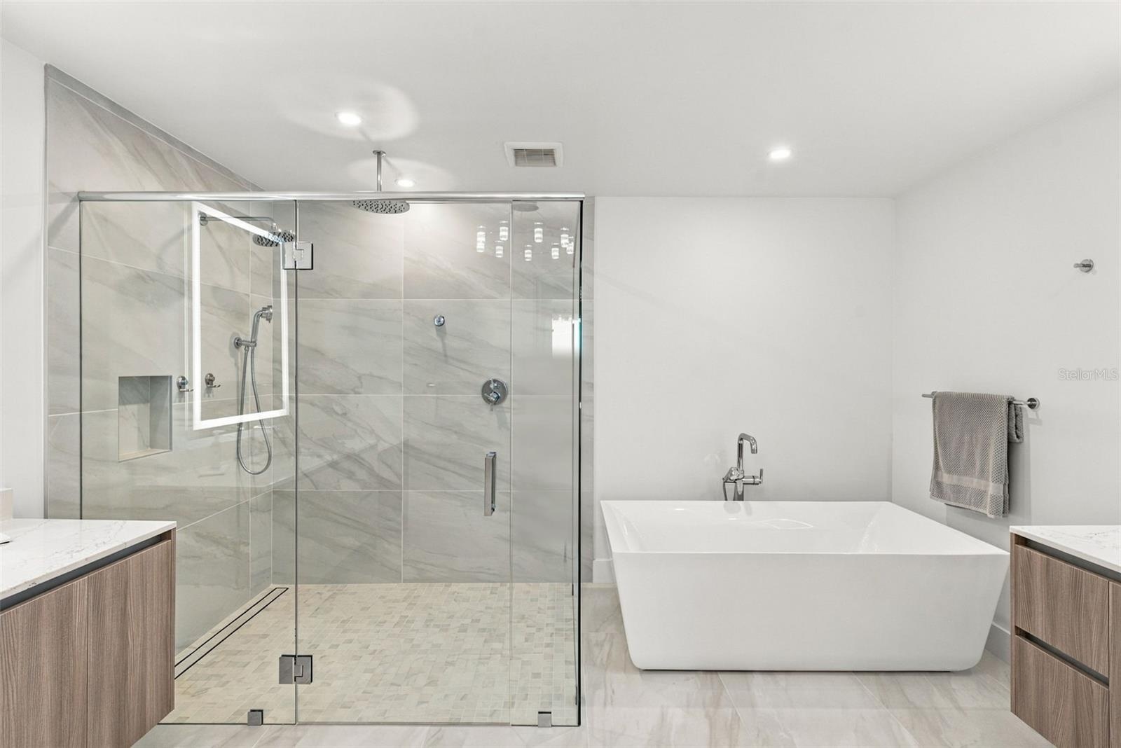 Owners Suite Bathroom; split vanities