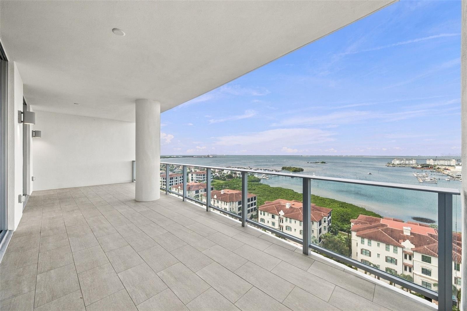 Balcony Facing West: 32' - 4" x 10'-4"