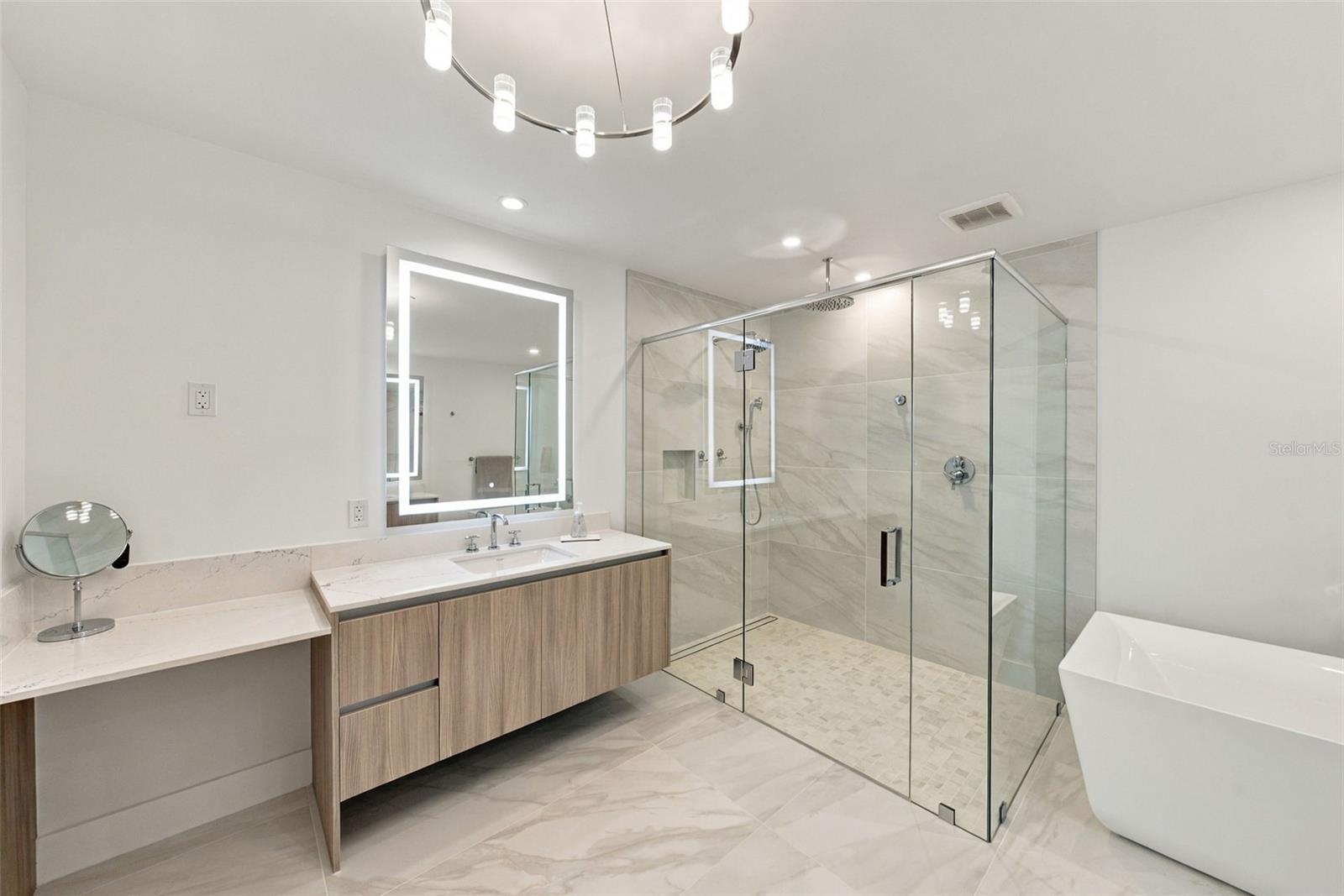 Owners Suite Bath; zero entry shower