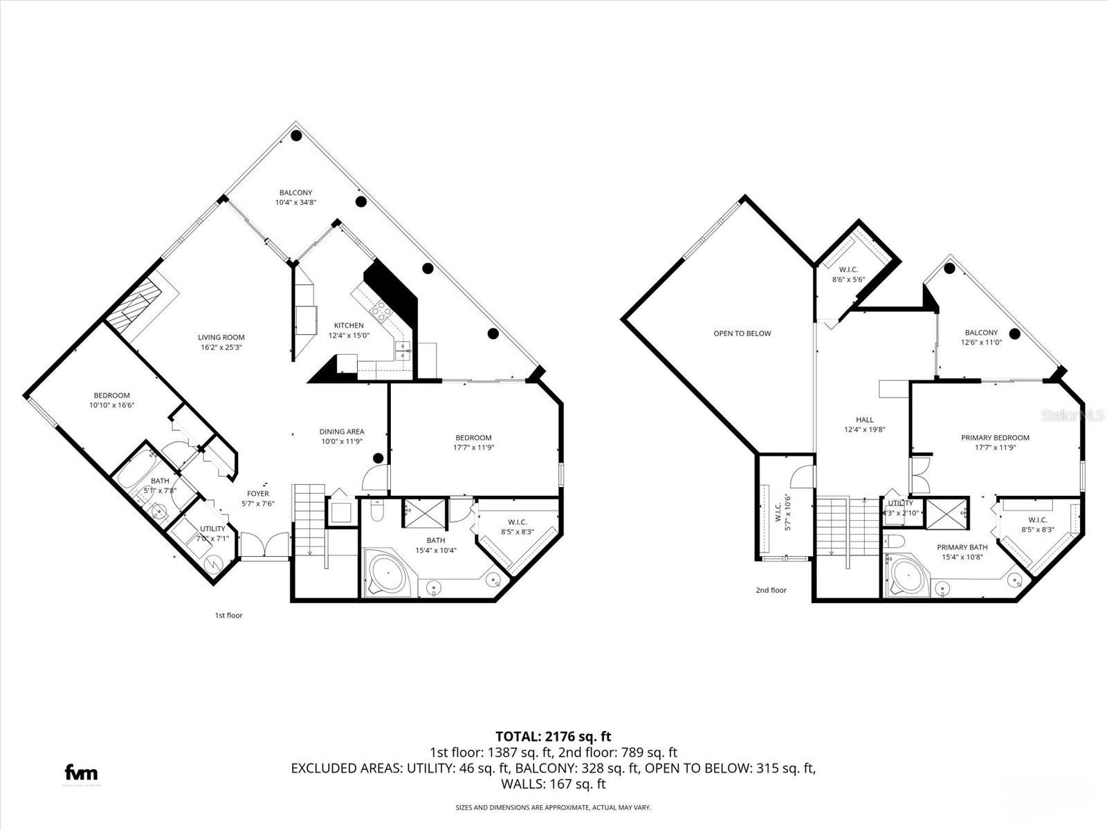 Floor plan square footage estimates only, from photographer's rendering