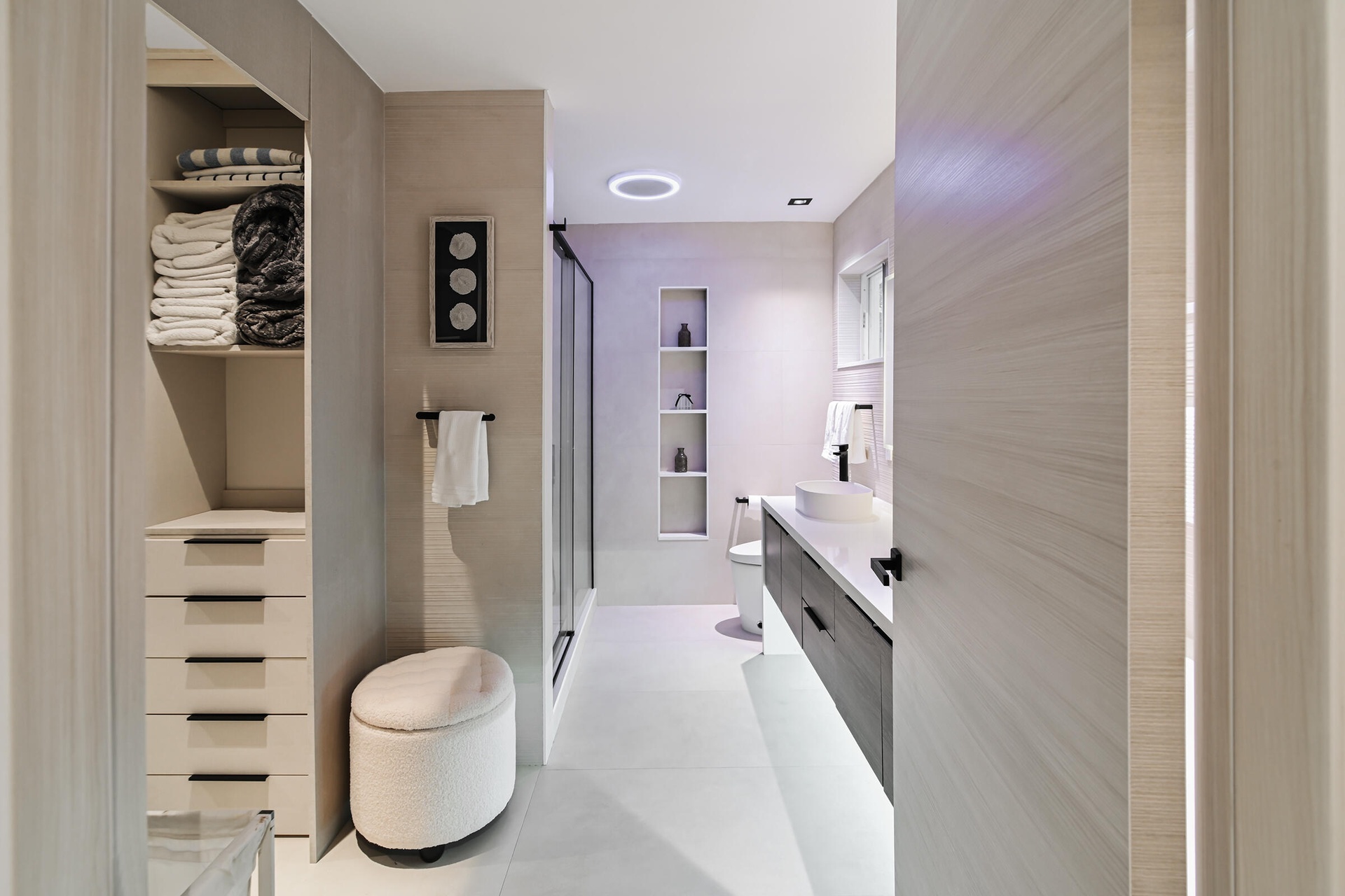 Master Bathroom. Original photograph. No AI-generated imagery.