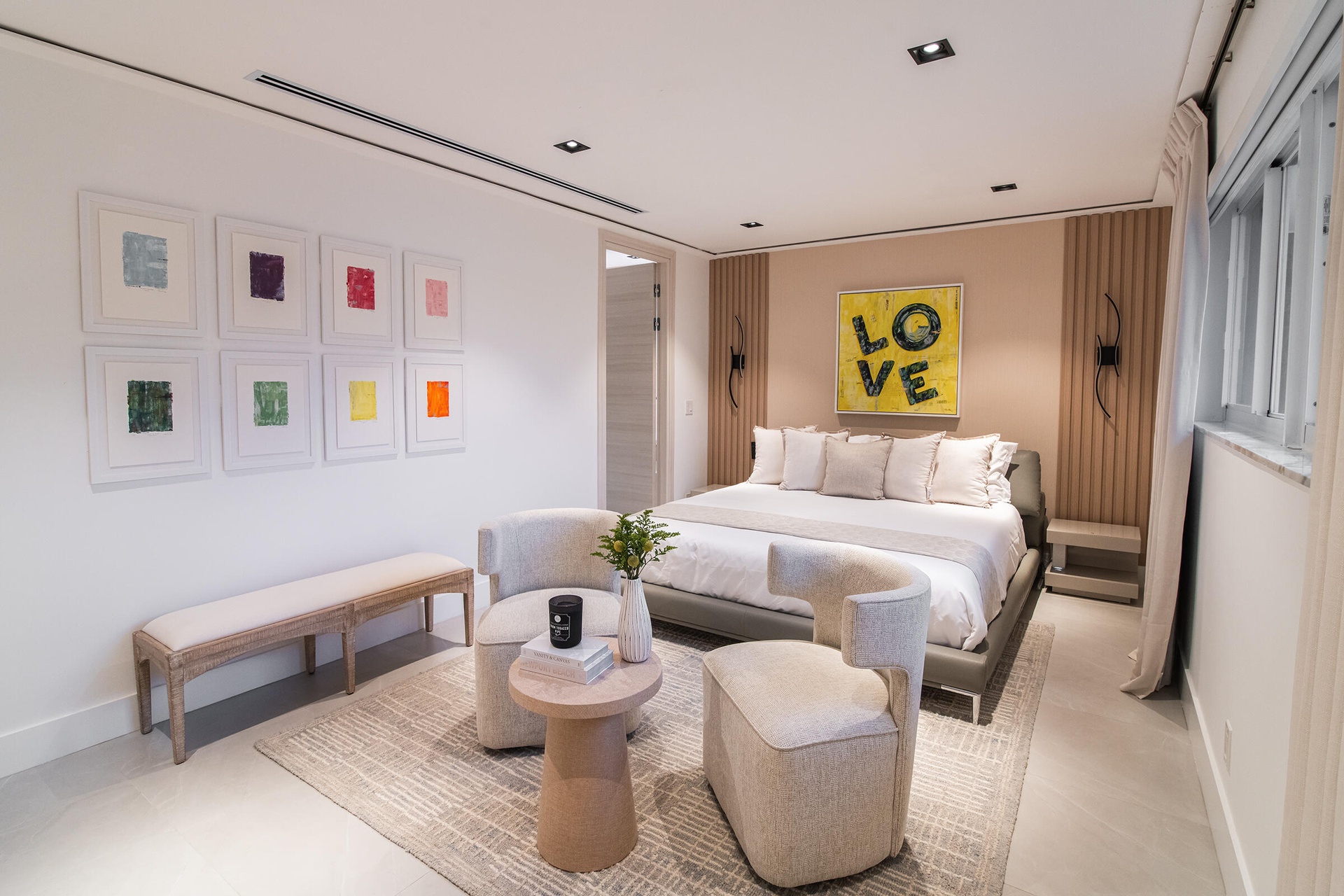 Master Bedroom. Original photograph. No AI-generated imagery.