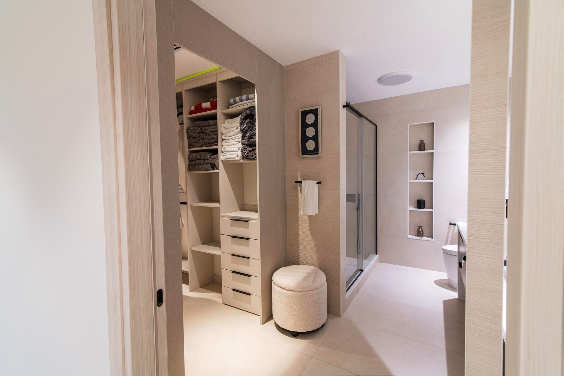Master Bathroom & Closet. Original photograph captured at the property. No AI-generated imagery.