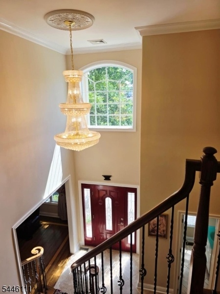 Double story entrance foyer