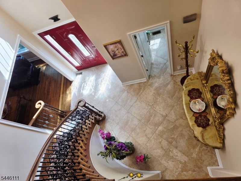 View of foyer from above