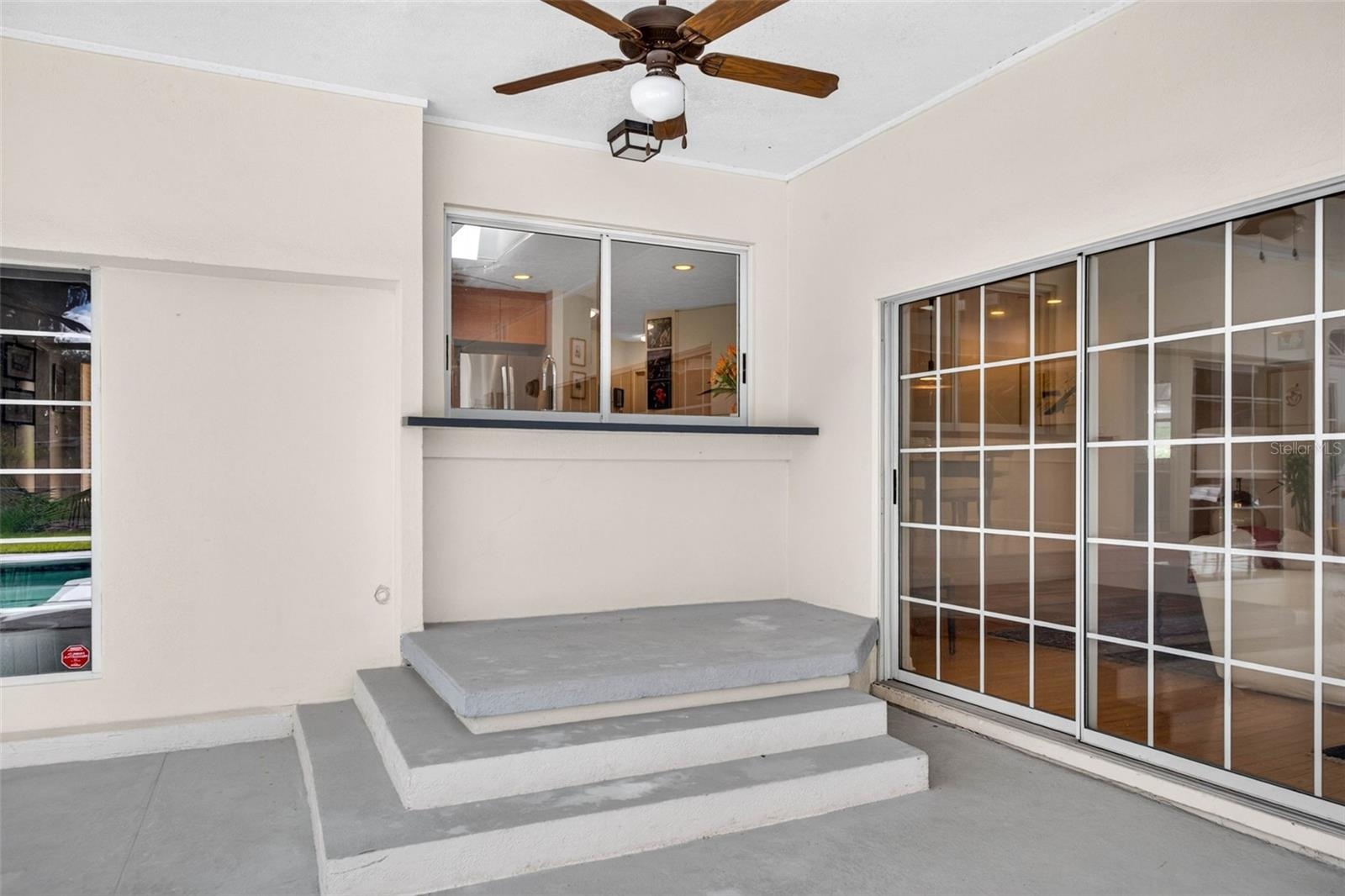 pass thru window from kitchen to patio