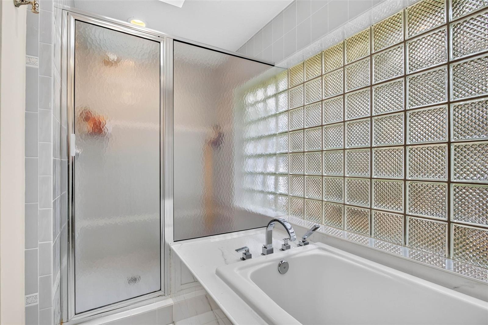 principal bath - soaking tub & separate shower