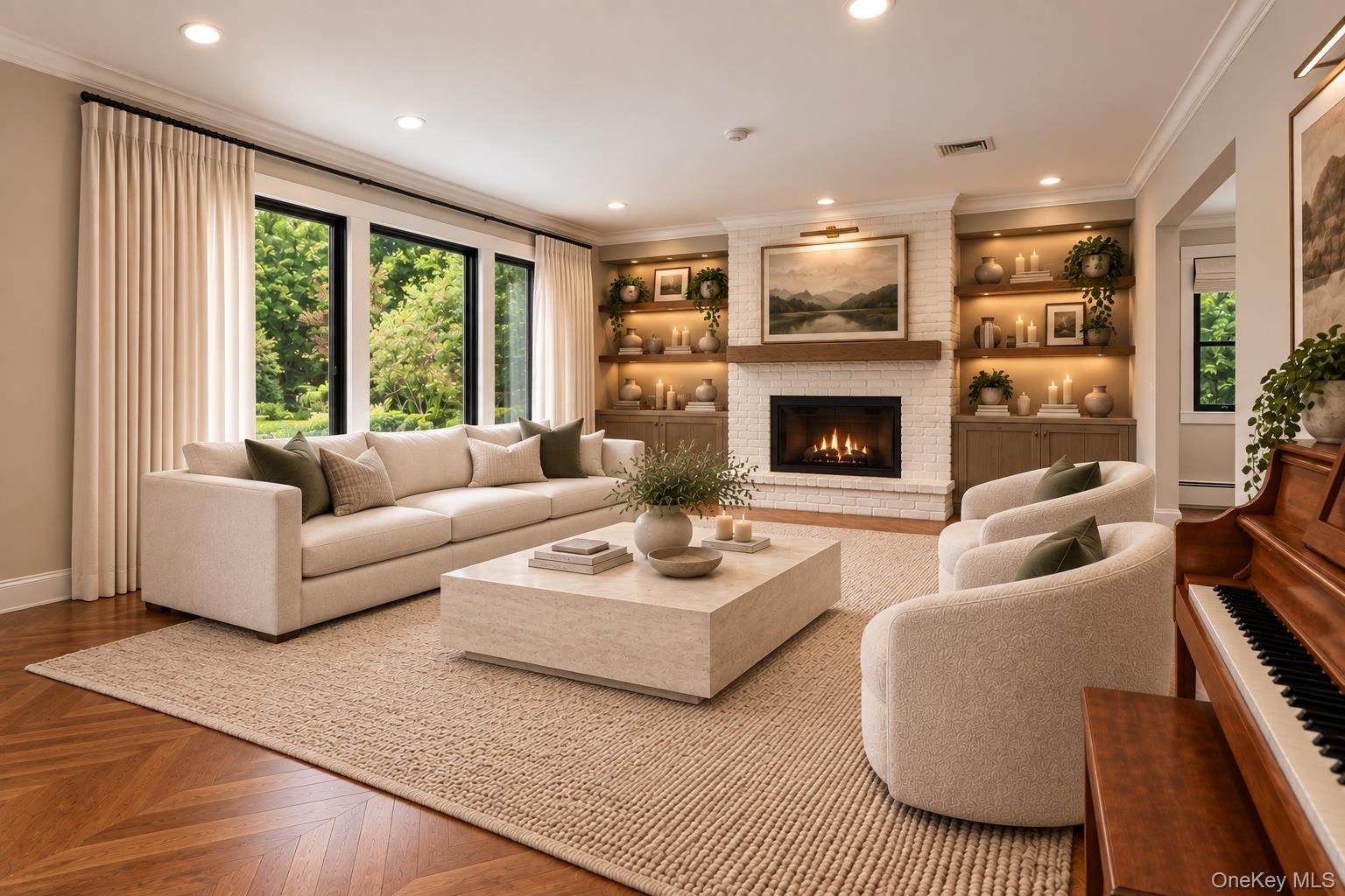 Virtually Staged family room