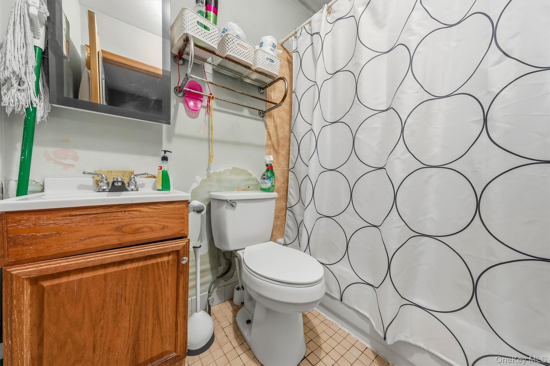 APARTMENT - Full bathroom with a tub and shower combination.