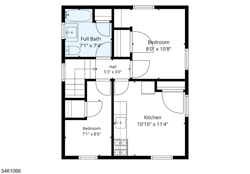 Second-floor floor plan