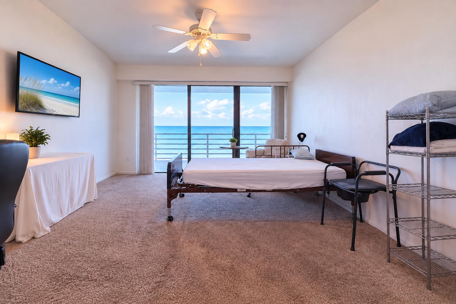 Edited Photo current room to declutter room and remove personal privacy items