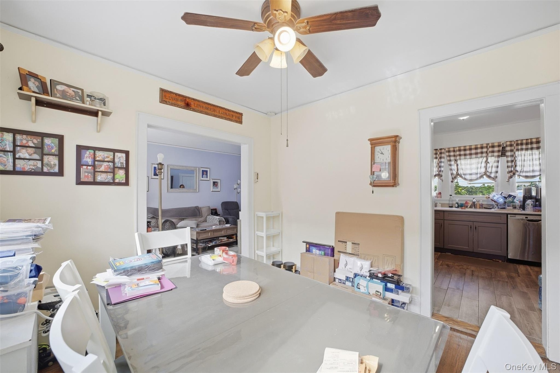 Dining room open layout to kitchen and living room