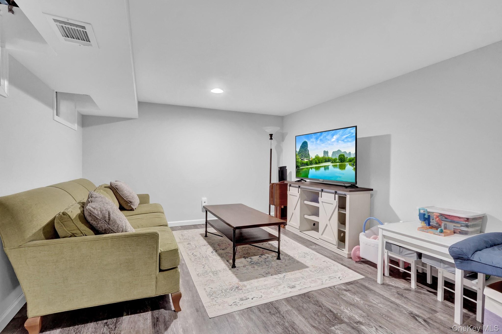 Finished basement, large walk-in storage closet, 2 windows and direct access to Den.