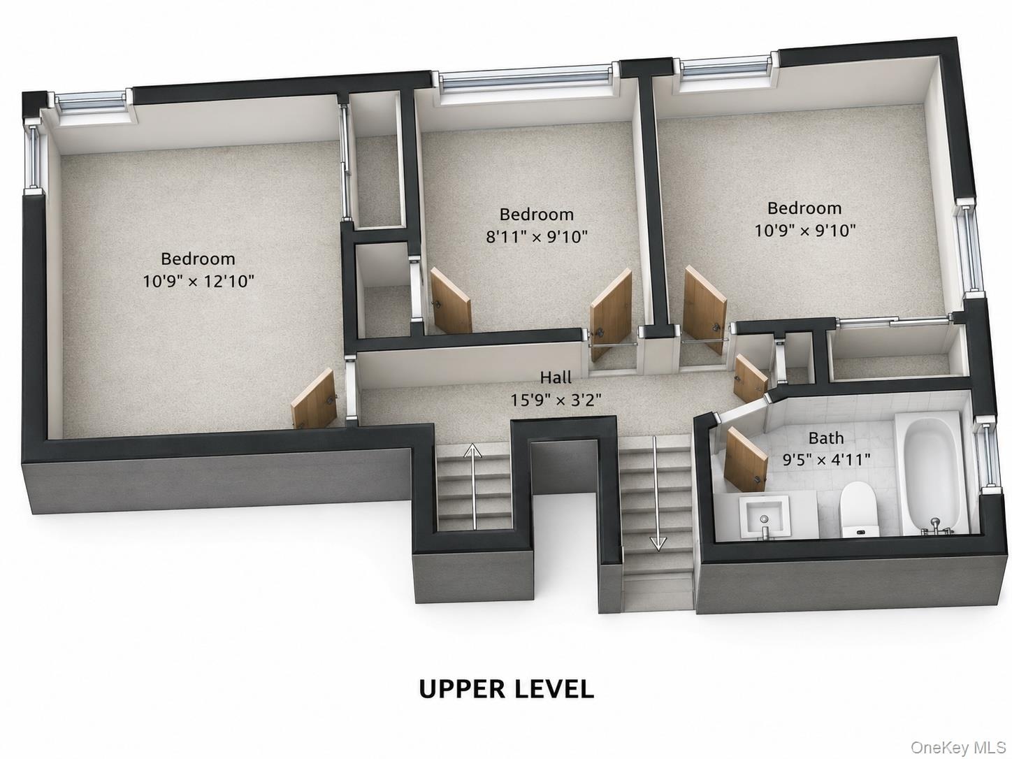 Upper Level for Bedrooms 2,3 & 4.