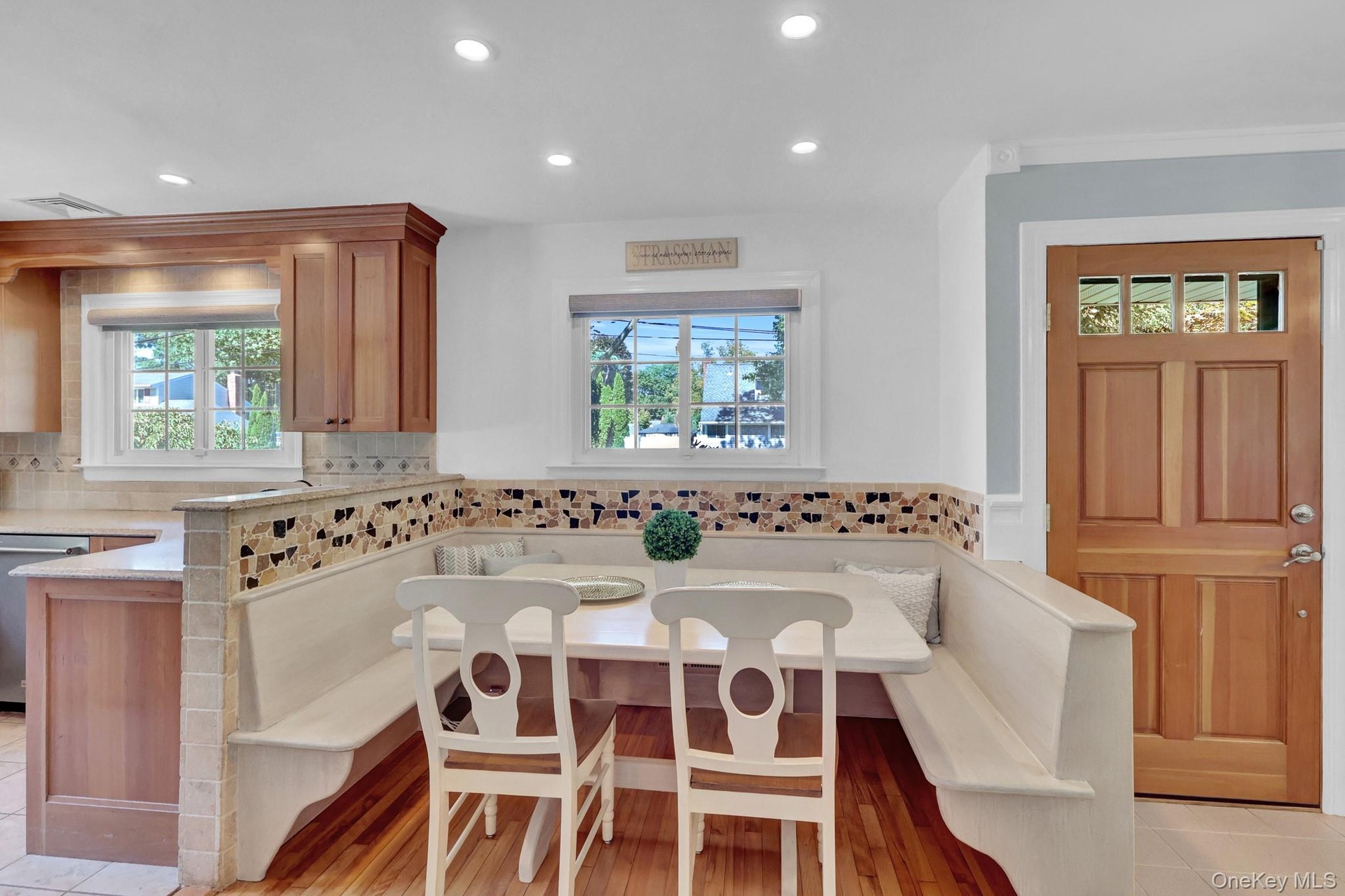 Dining area between the kitchen and living room.