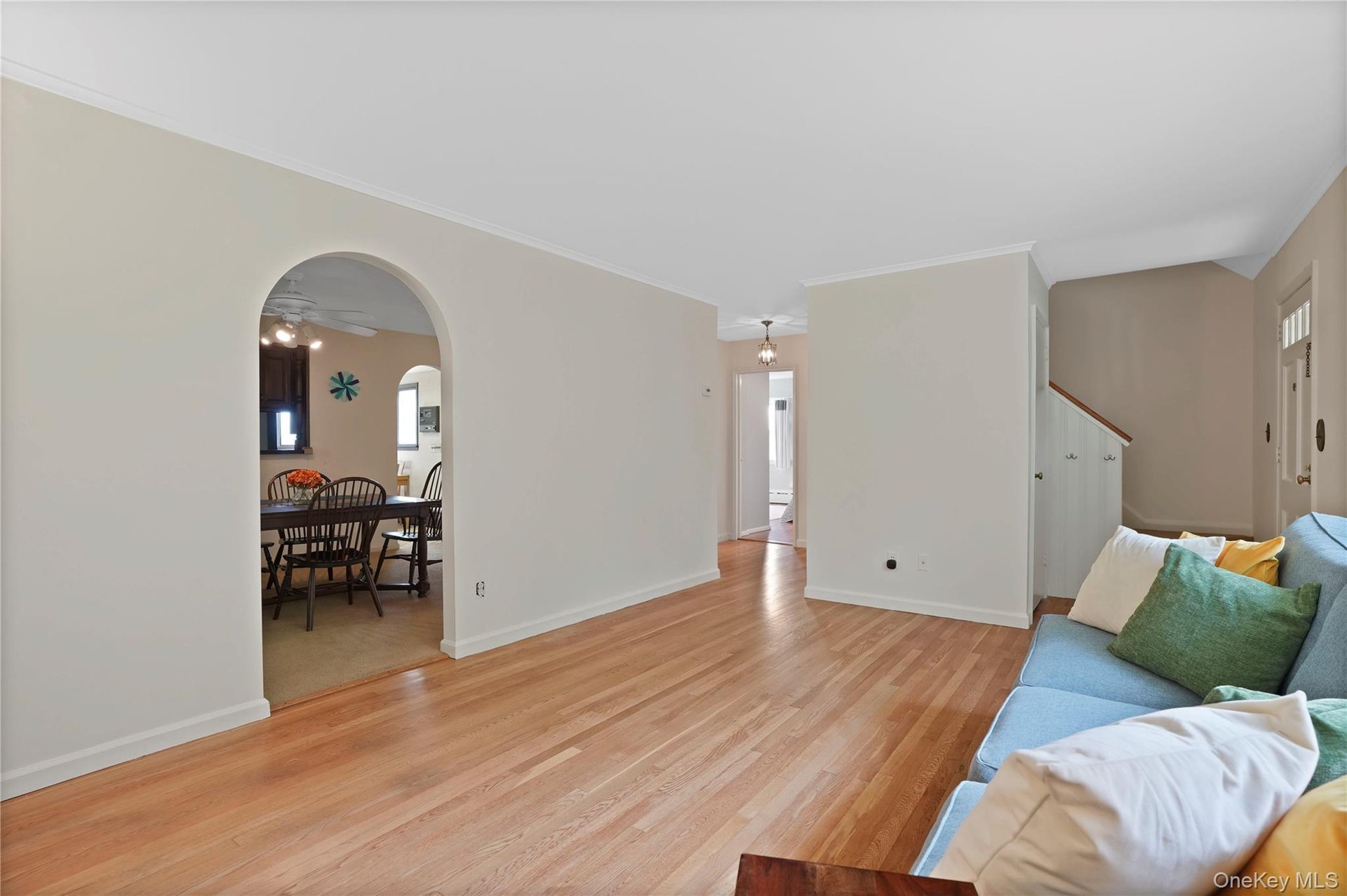 Living Room is adjacent to the dining room. Consider opening the wall to create a more open concept.