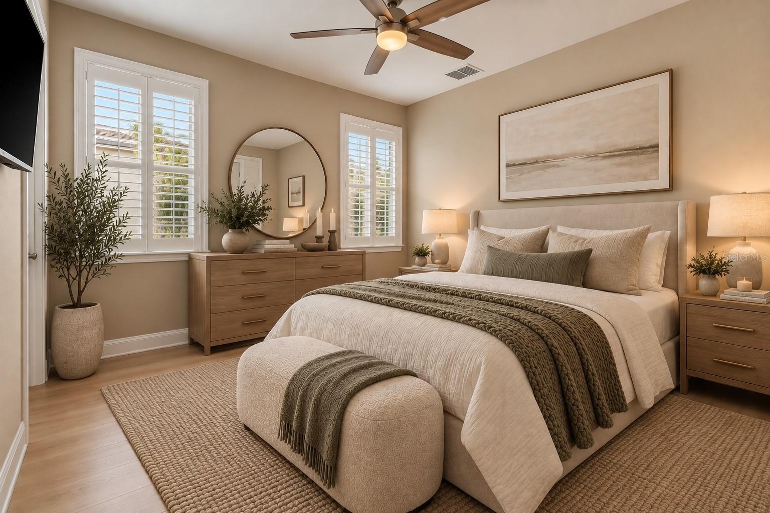 Virtually Enhanced Upstairs Bedroom