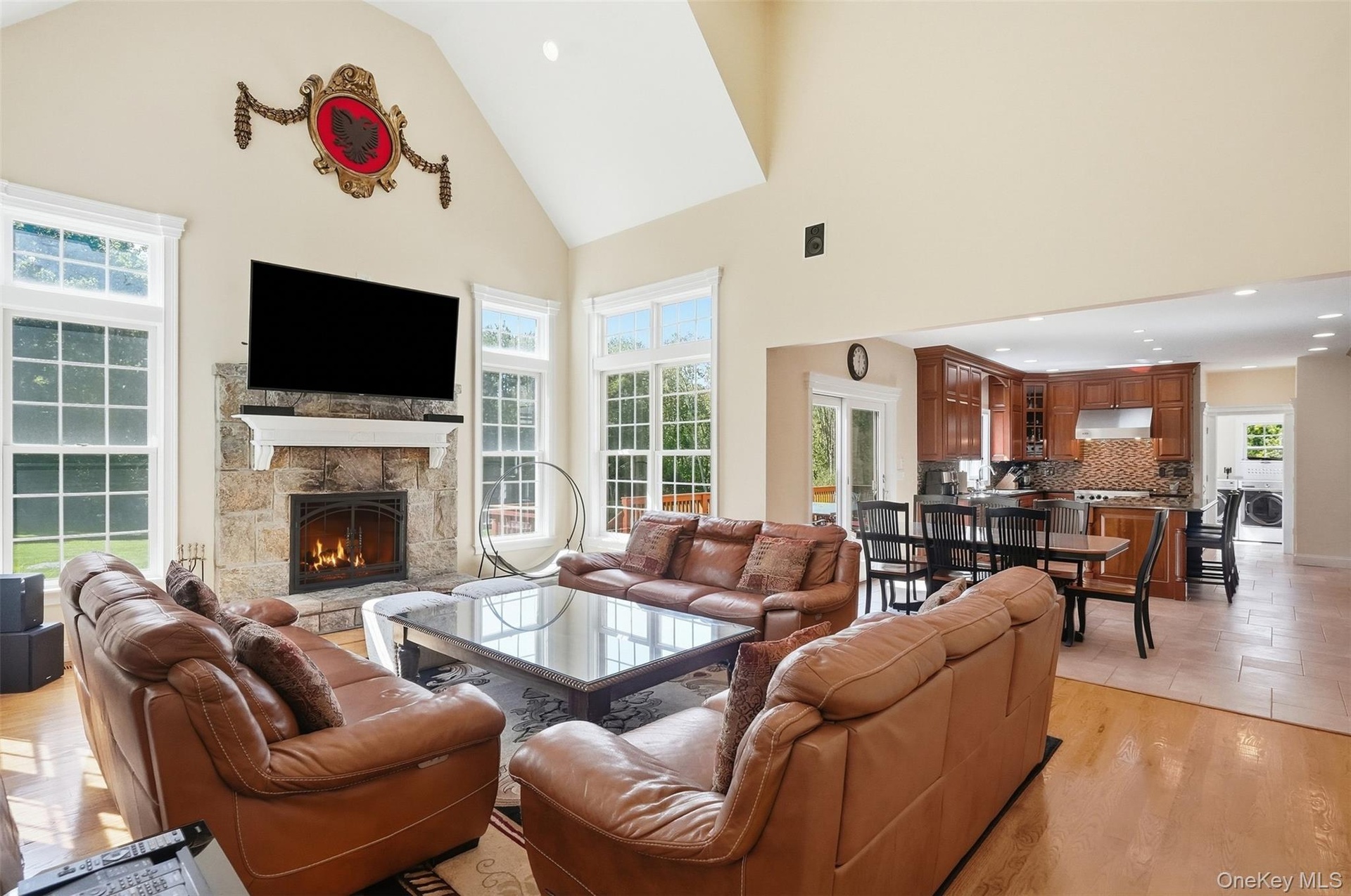 Living room leading to kitchen