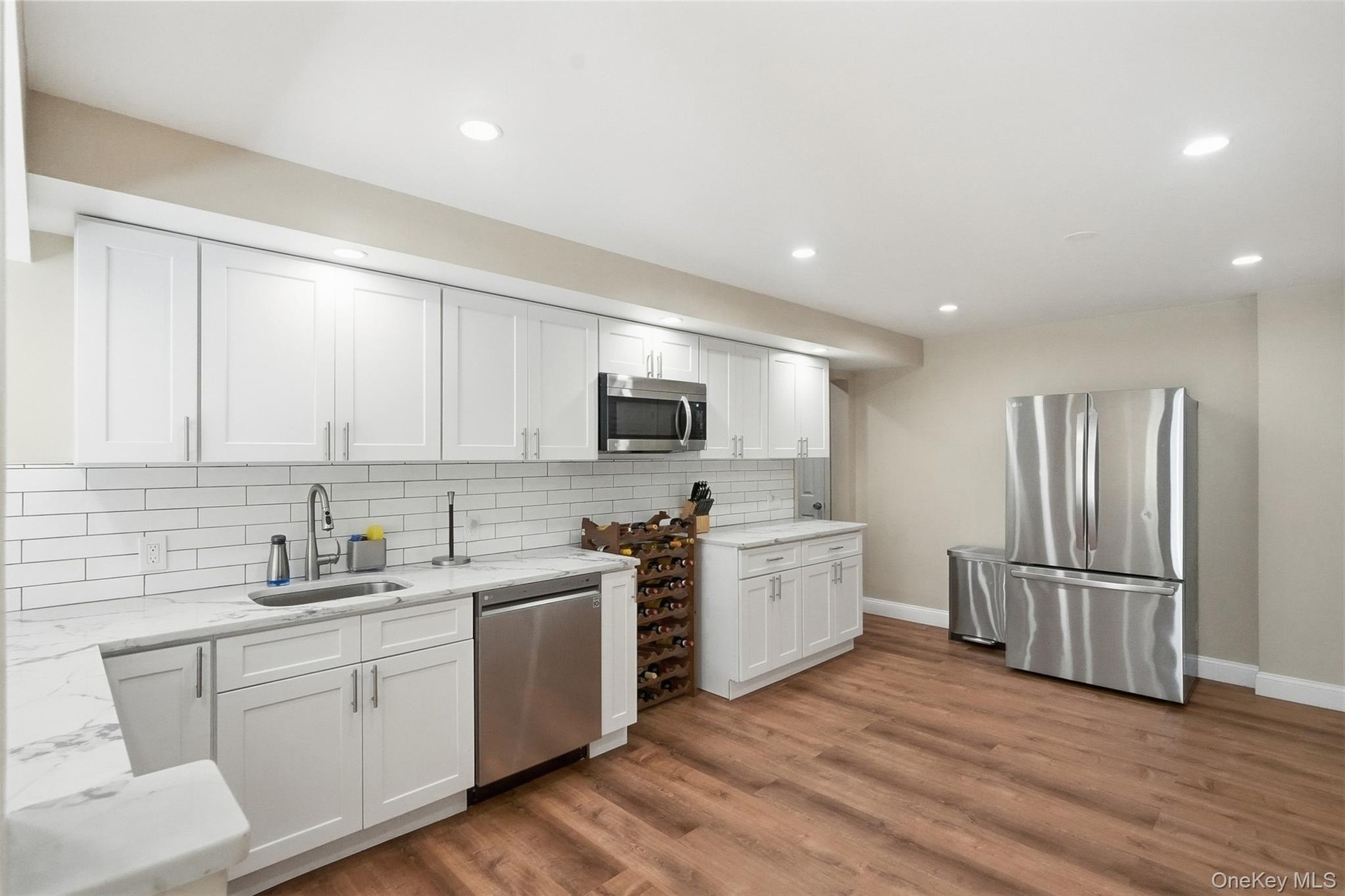 Finished basement with kitchen