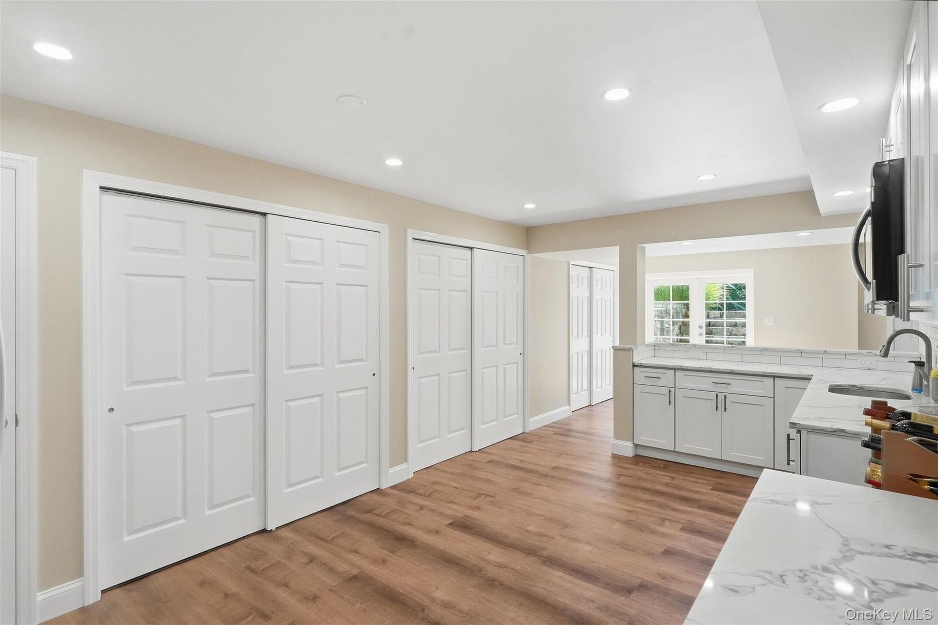 Finished basement with kitchen